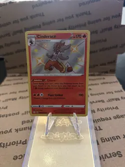 Cinderace SV017/SV122 Shining Fates Shiny Vault Holo Rare Pokemon Card NM - Image 1