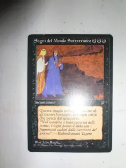 MTG MAGIC THE GATHERING CARD ORIGINAL LEGENDS UNDERWORLD DREAMS BLACK ENCHANT X1 - Image 1