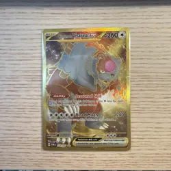 Twilight Masquerade Bloodmoon Ursaluna ex #222/167 Hyper Rare Gold Pokemon Card - Image 1