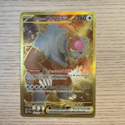 Twilight Masquerade Bloodmoon Ursaluna ex #222/167 Hyper Rare Gold Pokemon Card - Image 3