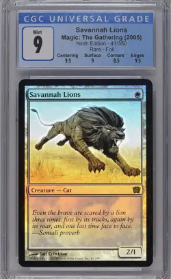SAVANNAH LIONS 9th Edition Foil Rare CGC 9 MTG [Nostalgium] - Image 1
