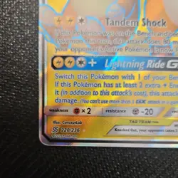Pokemon TCG Raichu & Alolan Raichu GX 220/236 SM Unified Minds Full Art Holo - Image 4