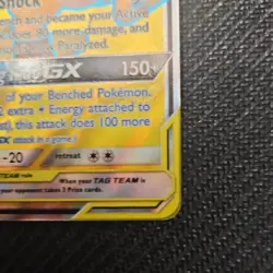 Pokemon TCG Raichu & Alolan Raichu GX 220/236 SM Unified Minds Full Art Holo - Image 5