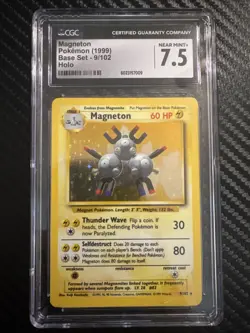 CGC 7.5 Magneton 1999 Base Set 9/102 Holo Pokemon Card - Image 1