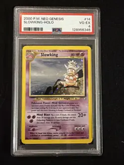 2000 Slowking #14 With Swirl 🌀 Pokemon Neo Genesis Holo PSA 4 - Image 1