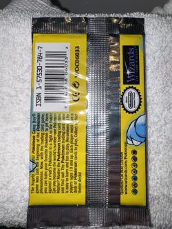 Pokemon Shadowless Base Set Booster Pack (Blastoise Art) Long Crimp - Image 2