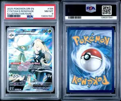 PSA 8 Cynthia's Roserade 184/182 Pokemon Destined Rivals Illustration Rare EN - Image 3