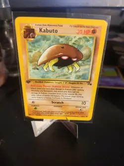 Kabuto 1st Edition And Unlimited Fossil Set Pokemon WOTC TCG Common #50/62 LP - Image 1