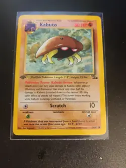 Kabuto 1st Edition And Unlimited Fossil Set Pokemon WOTC TCG Common #50/62 LP - Image 5