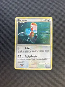Pokemon Card HGSS22 Black Star Promo Porygon Heart Gold Soul Silver - Image 1