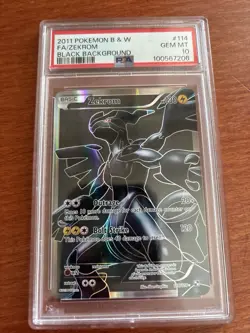 Pokemon Zekrom Black & White Full Art Black Background #114 PSA 10 Gem Mint - Image 1
