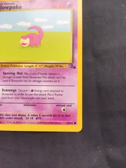 Pokemon Cards: Fossil 1st Edition Common: Slowpoke 55/62 - Image 4