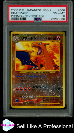 CHARIZARD POKEMON 6 2000 NEO 2 - JAPANISCH PSA 8 - Image 1