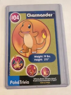 1999 Pokemon Burger King Perforated Charmander #04 - Image 1