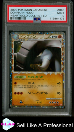 DONPHAN-HOLO HEARTGOLD COLL-1ST ED. POKEMON JAP HEARTGOLD COLL 2009 046 PSA 9 - Image 1