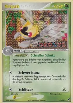 Ninjask - 13/107 - Reverse Holo - Excellent - Image 1