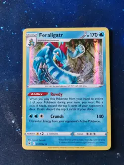 057/264 Feraligatr | Rare Holo Pokemon TCG Card Sword & Shield 8 Fusion Strike - Image 1
