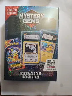 Mystery Gems Pokemon Box Sealed CGC Slab + Booster Pack Chase Pack - Image 1