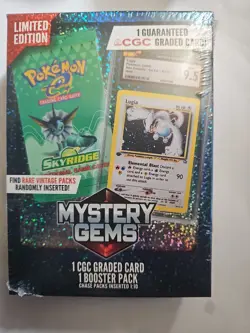 Mystery Gems Pokemon Box Sealed CGC Slab + Booster Pack Chase Pack - Image 2