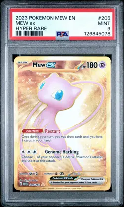 2023 POKEMON MEW EN-151 HYPER RARE #205 MEW EX PSA 9 - Image 1