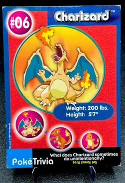 Charizard #06 MP Non-Perforated Non Holo Burger King Kid’s Meal Pokemon Promo! - Image 1
