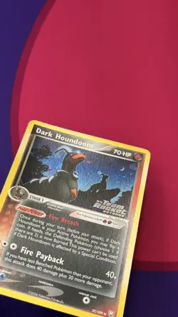 Dark Houndoom Reverse Holo 37/109 Ex Team Rocket Returns Pokemon Card Stamped - Image 4