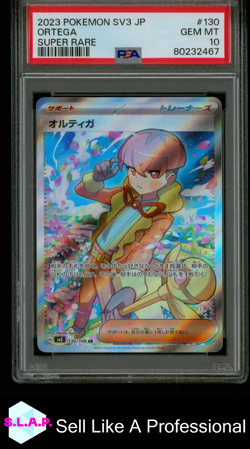 ORTEGA SUPER RARE POKEMON JAPANESE SV3-RULER OF THE BLACK FLAME 2023 130 PSA 10 - Image 1