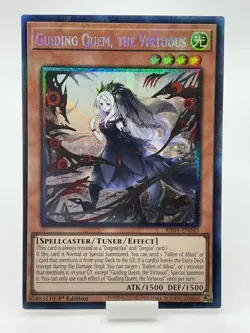Yu-Gi-Oh! Guiding Quem, The Virtuous RA04-EN043 Prism. Collectors Rare 1st Ed. - Image 1