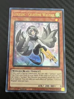 Yugioh Lyrilusc - Celestine Wagtail LED8-EN036 Ultra Rare 1st Ed NM - Image 1