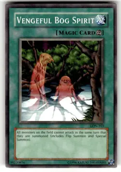 YuGiOh Vengeful Bog Spirit LON-103 Unlimited Short Print NM - Image 1