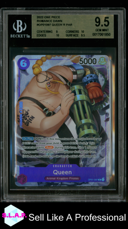QUEEN R GIVE 1 OF YOUR 2022 ONE PIECE ROMANCE DAWN PRE ERRATA OP01097 BGS 9.5 - Image 1