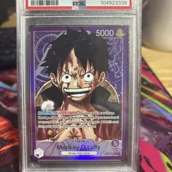 2023 One Piece Monkey D Luffy English Leader Alt Art OP05-060 PSA 10 Gem Mint - Image 2