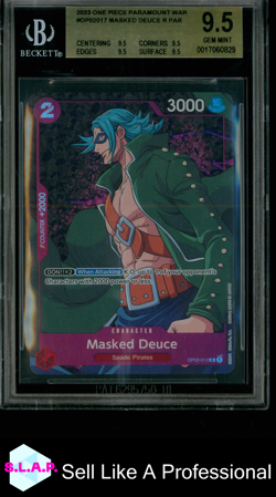 MASKED DEUCE R PAR 2023 ONE PIECE PARAMOUNT WAR OP02017 BGS 9.5 - Image 1