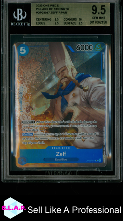 ZEFF R PAR/"AND TRASH 2..." 2023 ONE PIECE PILLARS OF STRENGTH OP03047 BGS 9.5 - Image 1