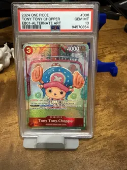 One Piece Tony Tony Chopper Alt Art Memorial Set English, EB01-006 PSA 10 Eng - Image 1
