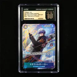 CGC 10 PRISTINE 2024 One Piece JPN Trafalgar Law OP07-047 R (Alt Art Parallel) - Image 1