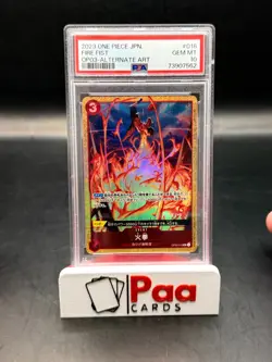 ONE PIECE - OP 03 JP Pillars of Strength Fire Fist Ace PSA 10 GEM MINT Alt Art. - Image 1