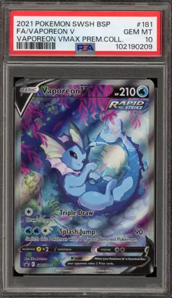 Pokemon Vaporeon V VMAX Premium Full Alt Art Promo SWSH181 PSA 10 Gem Mint - Image 1