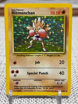 1999 Pokemon #7/102 Hitmonchan (Base Set) Holo - LP - Image 1