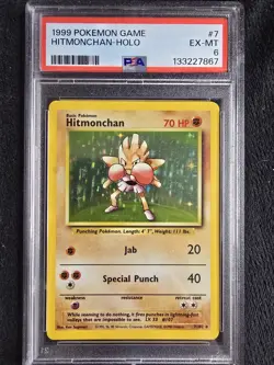 *PSA 6* Hitmonchan Holo #7/102 1999 Pokemon Base Set (English) - Image 1