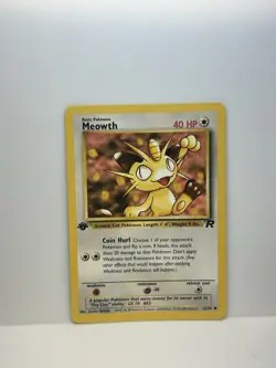 1st Edition MEOWTH 62/82 Team Rocket Set - Pokemon WOTC Vintage Card - NM - Image 1