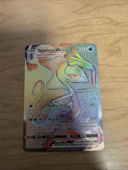 Pokemon TCG Inteleon VMAX Holo Secret Rare Card Rebel Clash 195/192 - Image 1