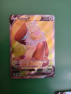 Pokemon TCG Slaking v Full Art Holo Ultra Rare Card Pokemon Go 077/078 - Image 2
