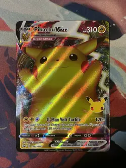 Pikachu VMAX SWSH062 Sword & Shield Stamped Black Star Promo Pokemon Card NM - Image 1