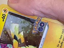 POKEMON PIKACHU SWSH234 POKEMON GO PROMO BLACK STAR COSMOS HOLO SWIRL NM CARD - Image 3
