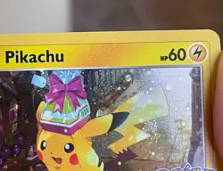 POKEMON PIKACHU SWSH234 POKEMON GO PROMO BLACK STAR COSMOS HOLO SWIRL NM CARD - Image 5
