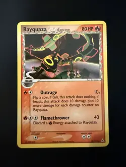 Pokemon Holon Phantoms Rayquaza EX Delta Species Card 26/110 Regular LP - Image 1