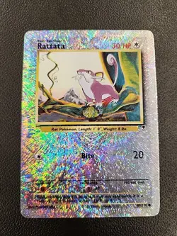 2002 Pokemon Legendary Collection Rattata Reverse Holo #89/110 LP Card - Image 1
