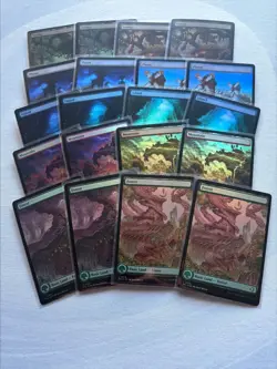 Lorwyn Eclipsed Foil Full Art Land 20 Card Lot NM - Image 1