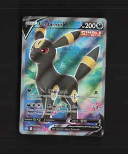 Umbreon V 188/203 Evolving Skies Full Art Ultra Rare Holo Pokemon Card NM - Image 1